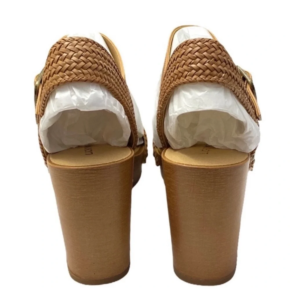 Lucky Brand Woven Platform Wedge Zyler Macaroon Weevel Weave Sandal Size 8.5